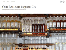 Tablet Screenshot of oldballardliquorco.com